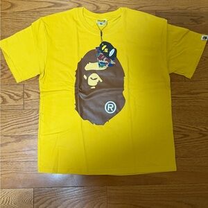 BAPE A Bathing Ape Big Ape Head T-Shirt – Yellow